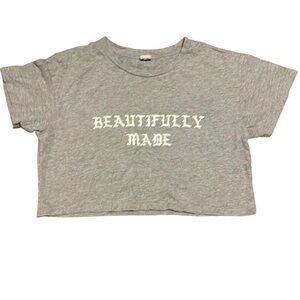 Beautifully made womens small gray crop top MOOD